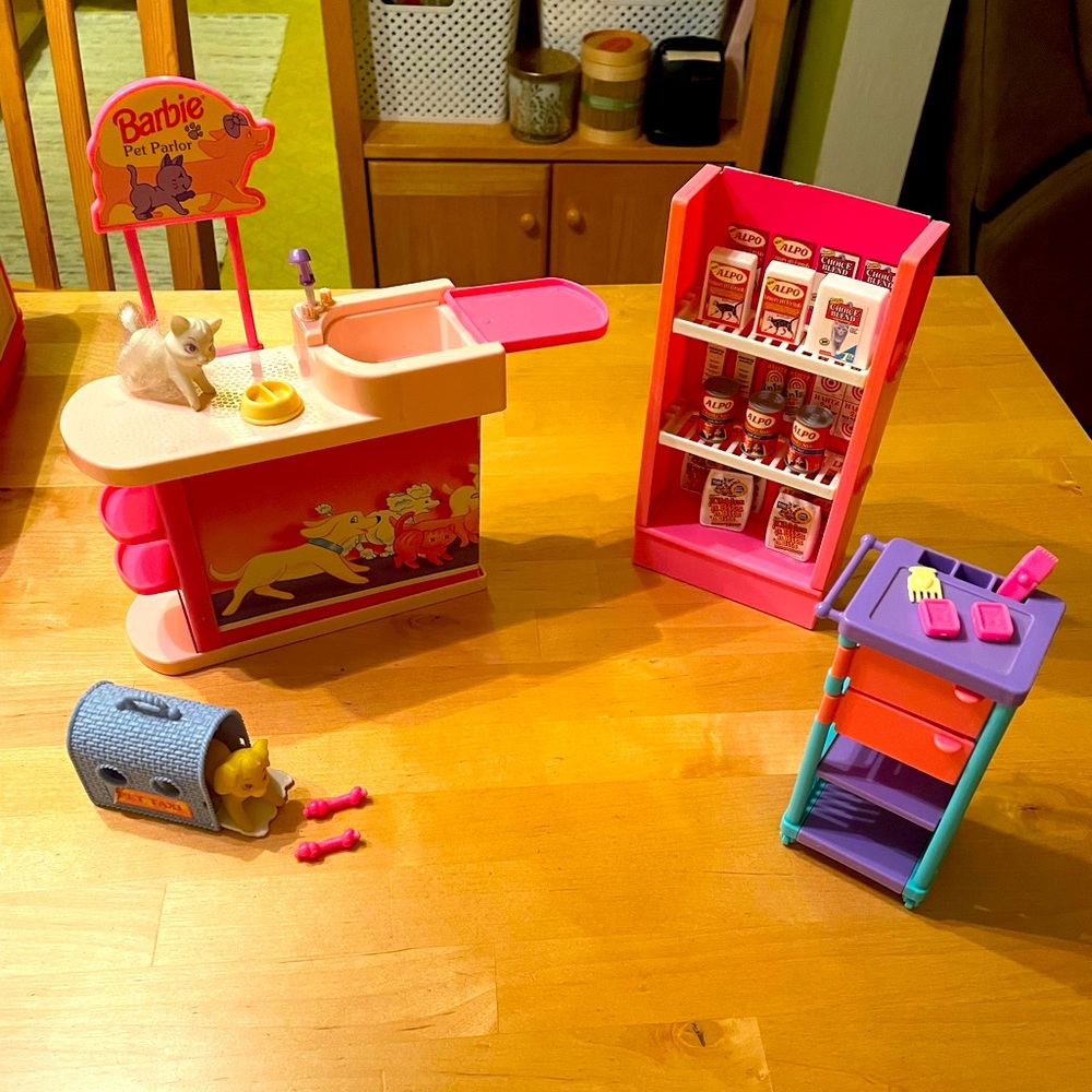 Barbie so much to do 1995 pretty pet parlor set